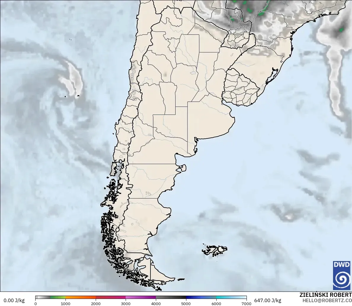 ICON modelo - Argentina, CAPE