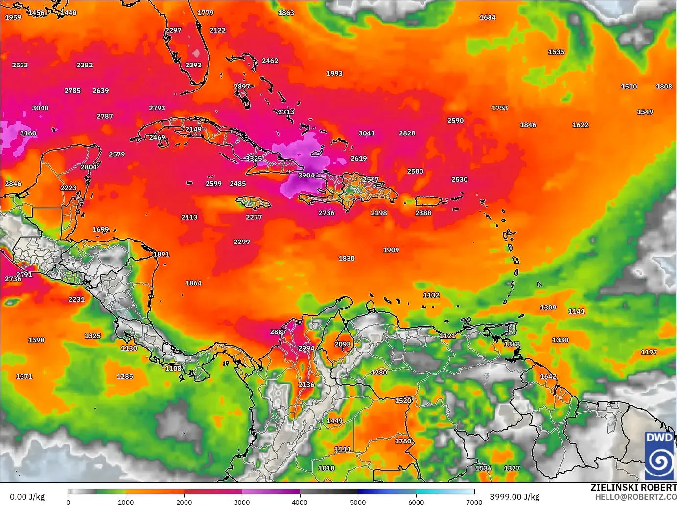 ICON modelo - Caribe, CAPE