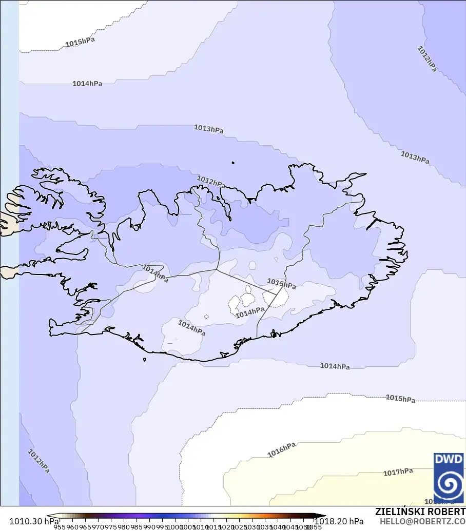 ICON modelo - Islandia, Presión