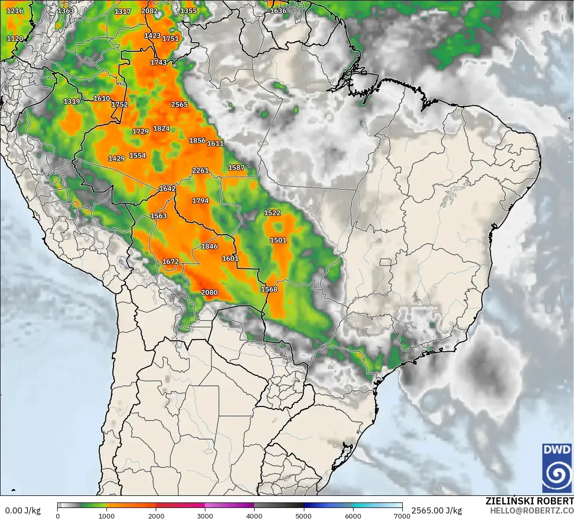 ICON modelo - Brasil, CAPE