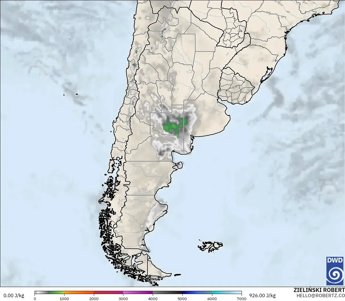 ICON modelo - Argentina, CAPE