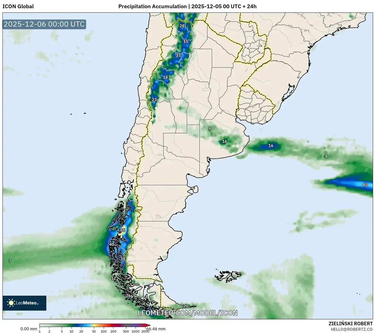 Mapa de Precipitación 2025-12-06