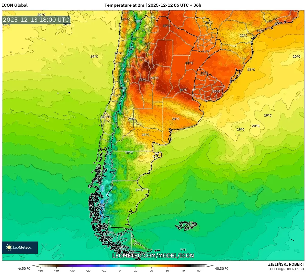 Argentina Saturday Heatwave Temperature Forecast – 2025‑12‑12 | 35‑40°C Outlook