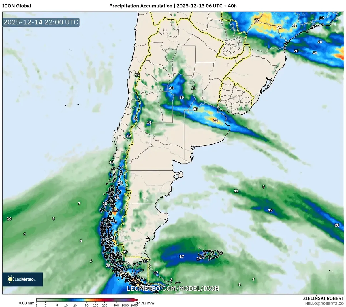 2025-12-14 Argentina central Precipitación Acum