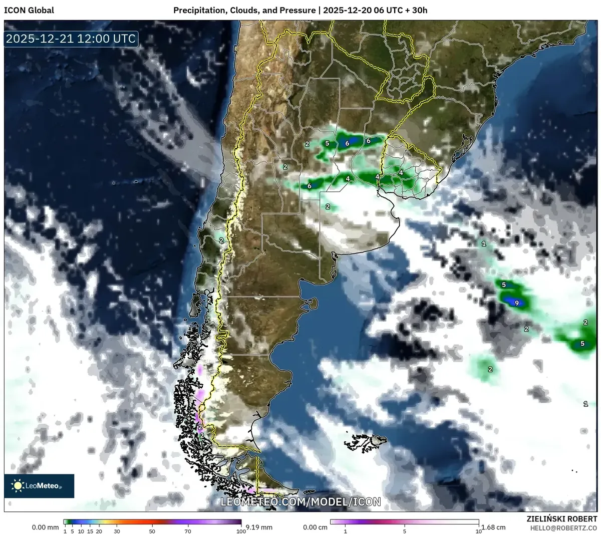Pronóstico del Tiempo Centro de Argentina – Lluvias Fuertes Dic 20 2025 Mapa del Tiempo