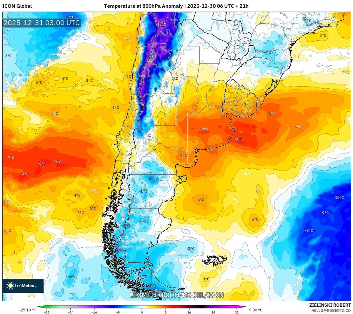 Anomalias de calor extremo azotan a Argentina el 31 de dic, 2025