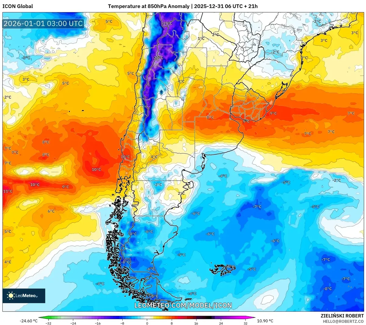 Anomalias de Temperatura Extrema en Todo Argentina el 1 de Enero de 2026