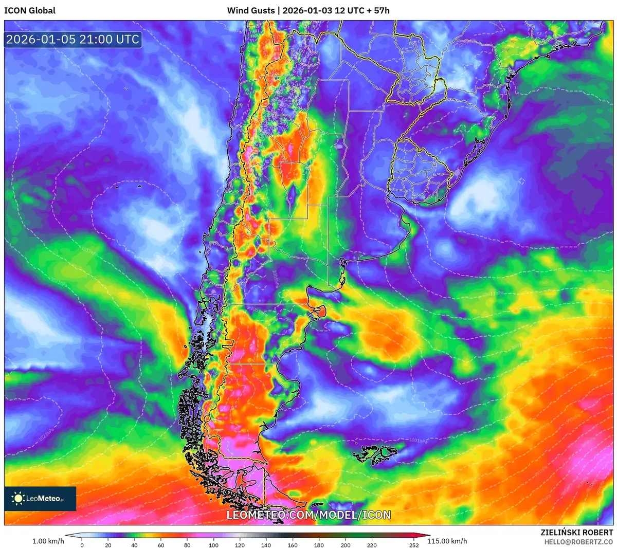Vientos Fuertes alrededor de Buenos Aires el 5 de enero de 2026