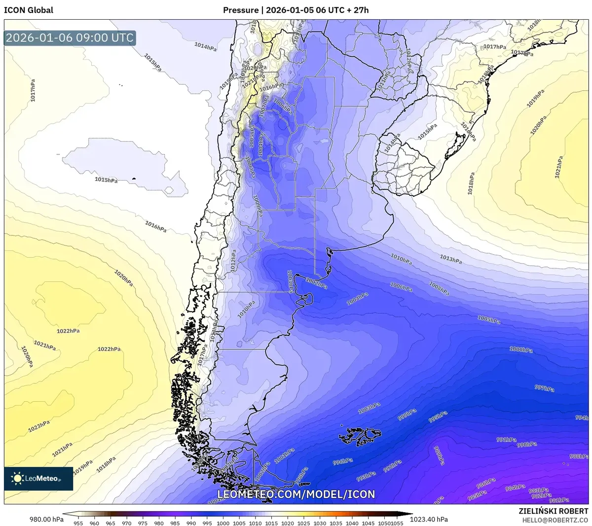 Alta Presión que Gobierna las Zonas Centrales el 6 de enero de 2026