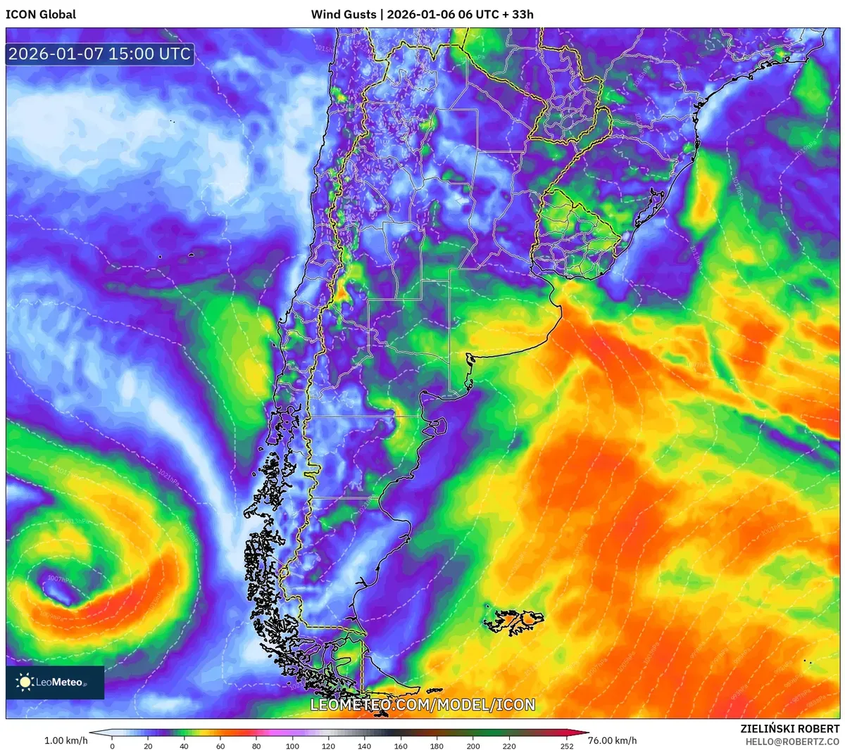Ráfagas de Viento Intensas en el Área de Buenos Aires – 7 de Enero de 2026