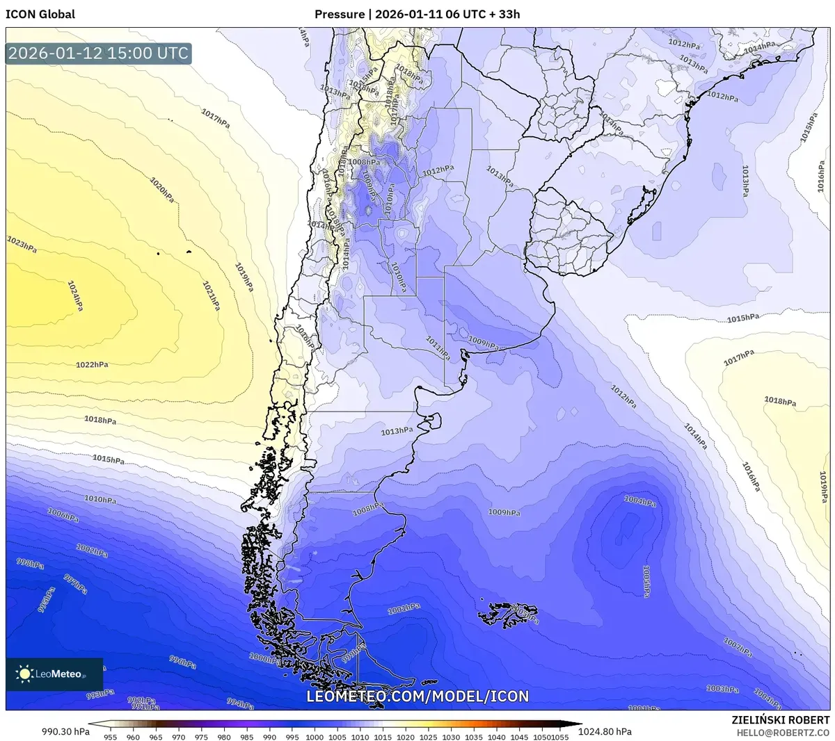 Sistema de alta presión – 12 de enero de 2026