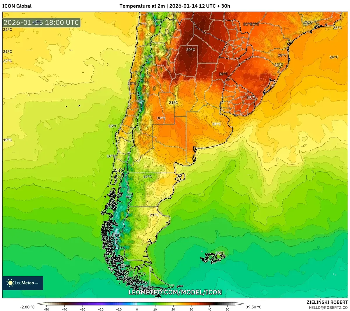 Pico de calor en Buenos Aires - 15 de enero de 2026