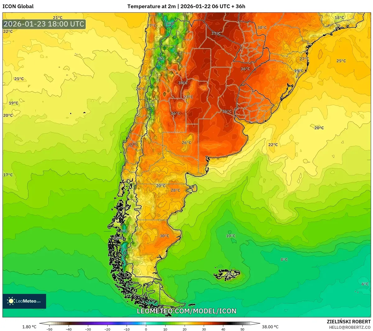 Máximo de Calor en Rosario 23 de enero de 2026
