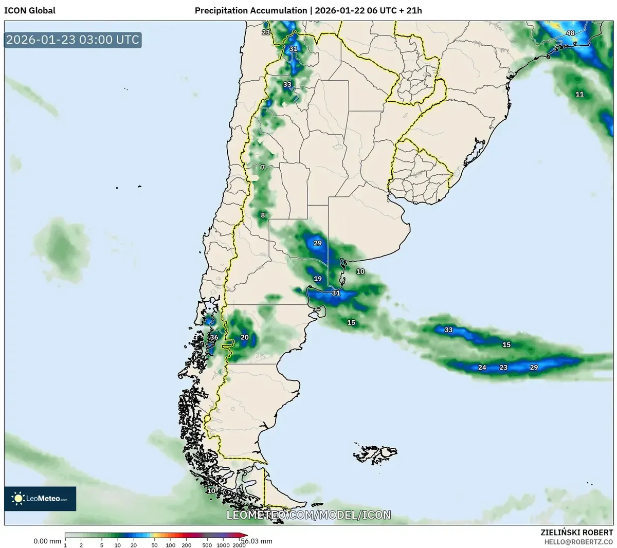 Condiciones Secas en el Centro de Argentina 23 de enero de 2026