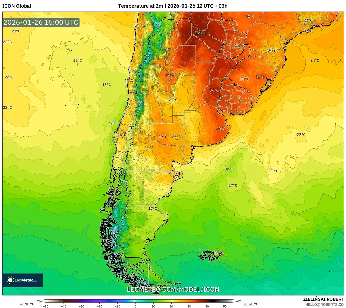Pico de calor en Buenos Aires el 26 de enero de 2026