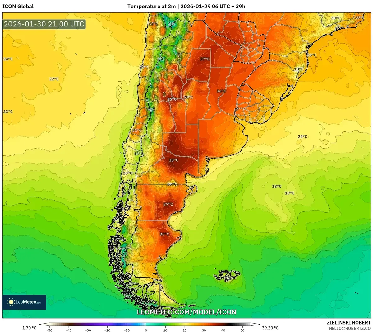 Lluvias intensas en el noroeste y los Andes el 30 de enero de 2026