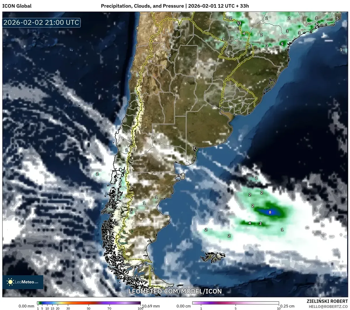 Chaparrones dispersos en el noroeste argentino, 2 de febrero de 2026