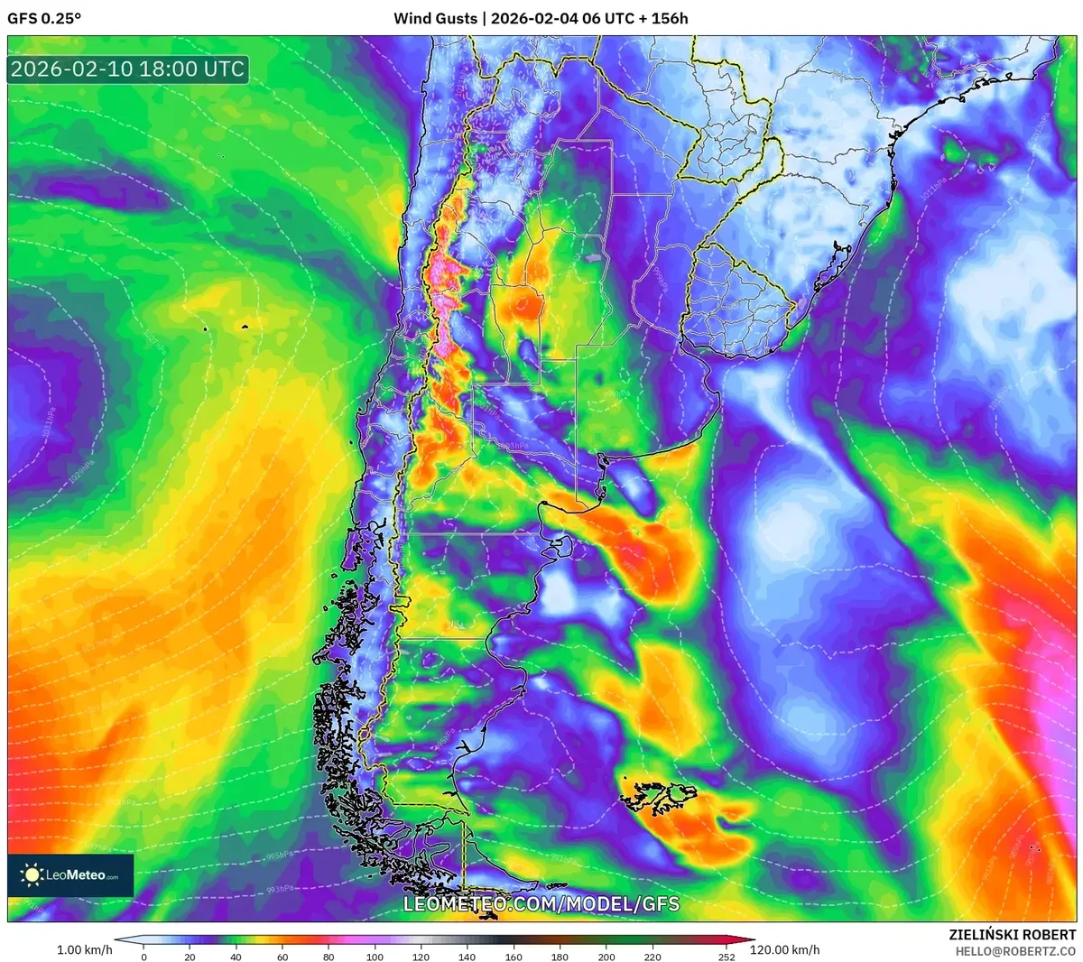 Vientos costeros intensos en Mar del Plata el 10 de febrero de 2026
