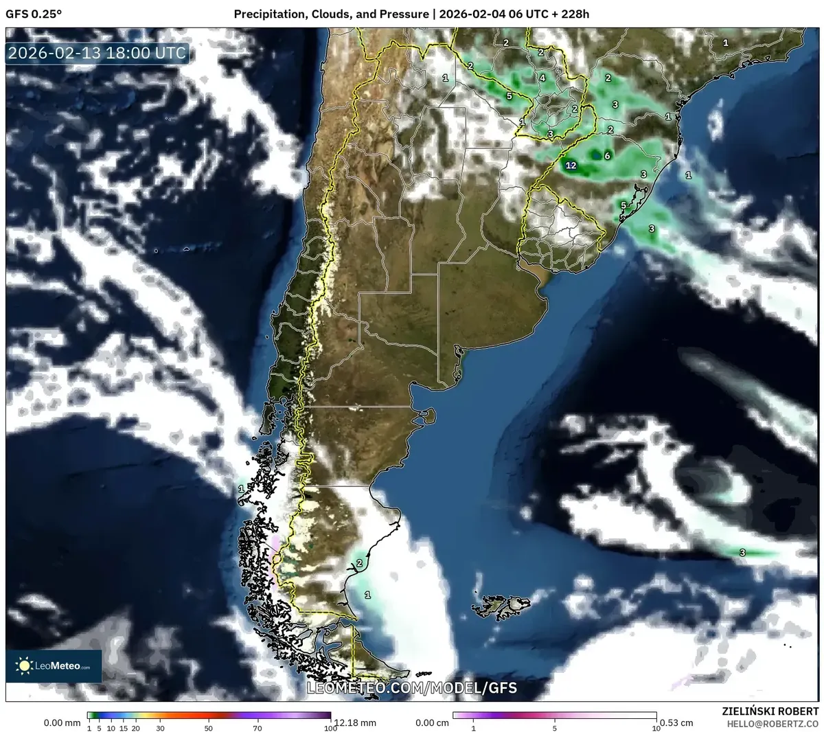 Precipitaciones significativas en el noroeste argentino el 13 de febrero de 2026