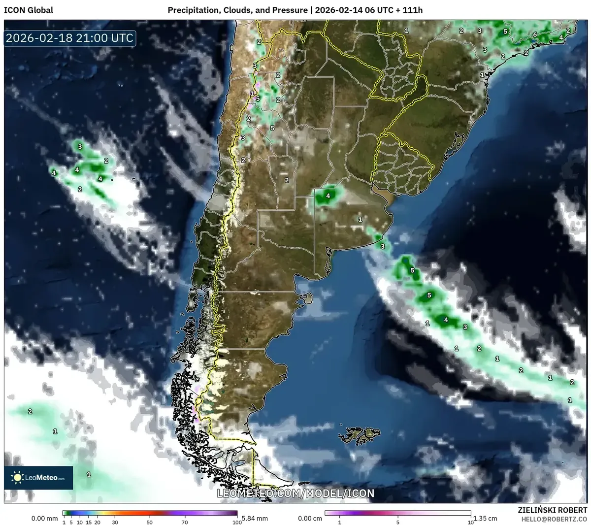 Lluvias intensas en la costa de Mar del Plata — 18 de febrero de 2026 (ICON)