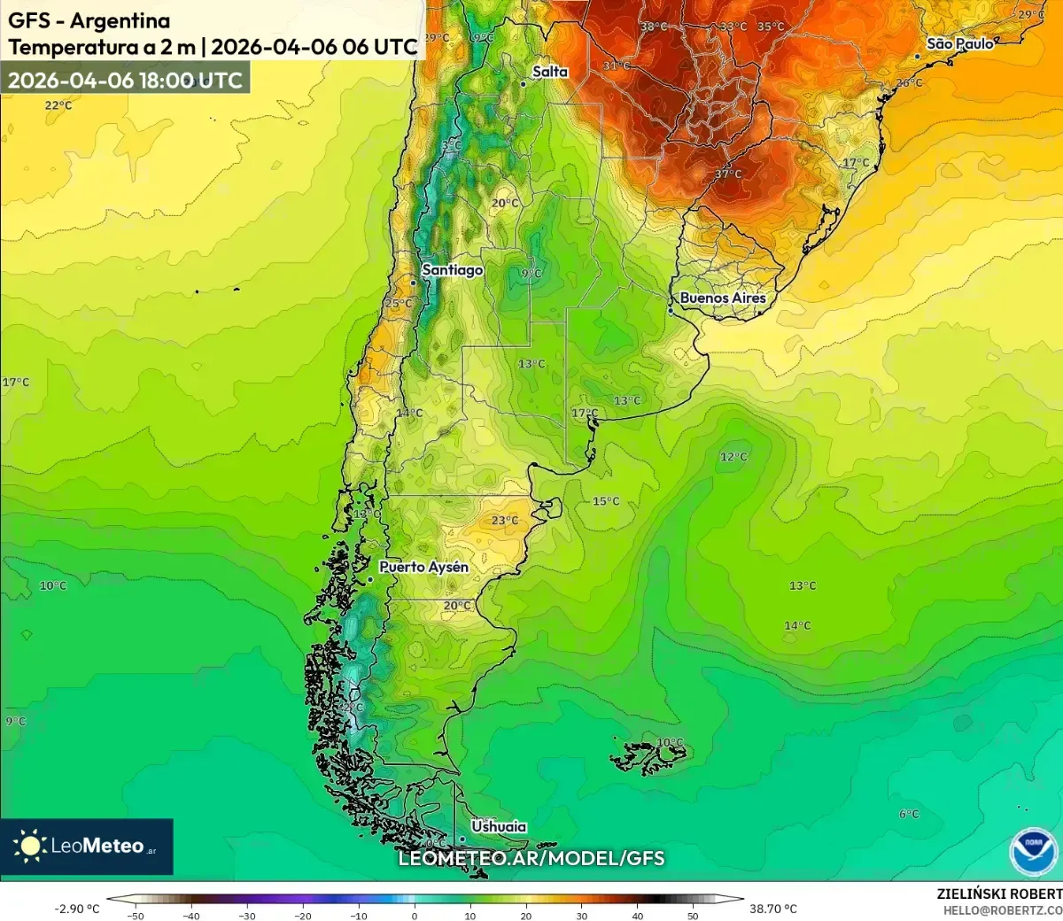 Tarde Cálida en el Norte de Argentina 12 de Abril 2026 (ICON)