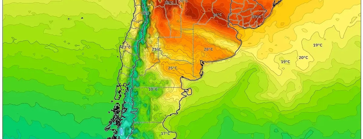 Ola de calor abrasadora de 40 °C azota el norte de Argentina el 13 de diciembre de 2025
