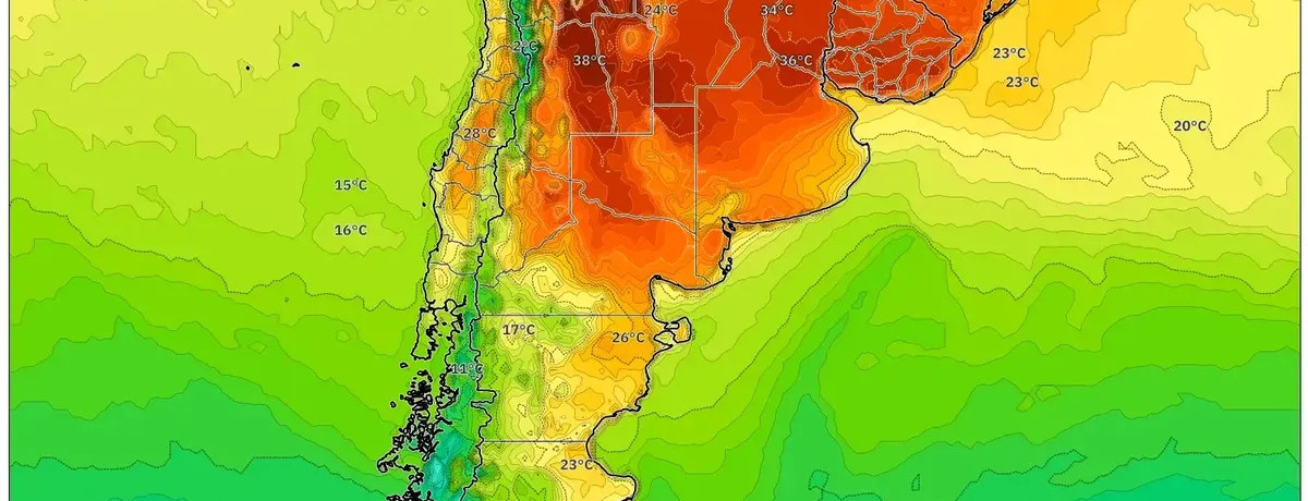 Ola de calor de 40 °C azota el norte mientras vientos de 100 km/h golpean el sur el viernes 19 de diciembre de 2025