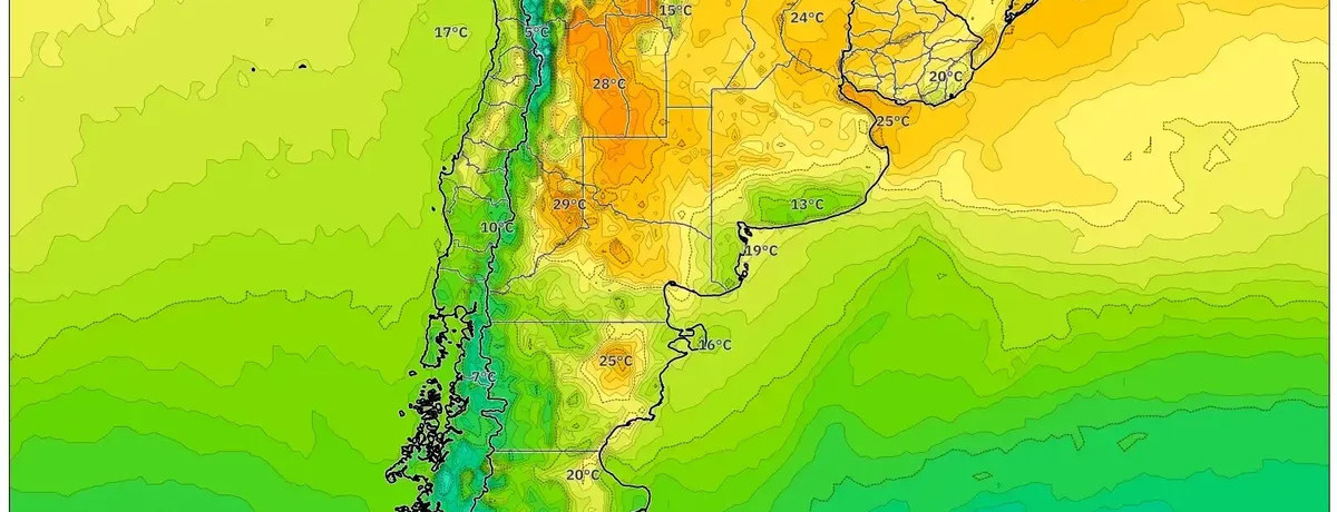Argentina se asa bajo un calor intenso el 29 de diciembre de 2025 – Temperaturas abrasadoras, tormentas aisladas y vientos de montaña