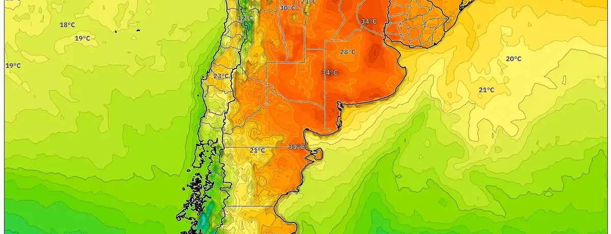23 de enero de 2026 – Repunte de la ola de calor: temperaturas trepando a mediados de los 30 °C bajo sol abrasador – ¡se avecina frente sur!