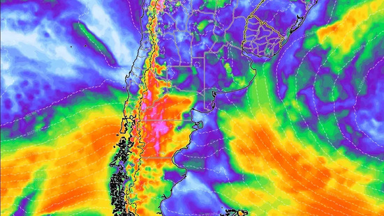 Ráfagas de viento de hasta 74 km/h. El domingo llegan tormentas con mucha lluvia. Puede haber anegamientos.