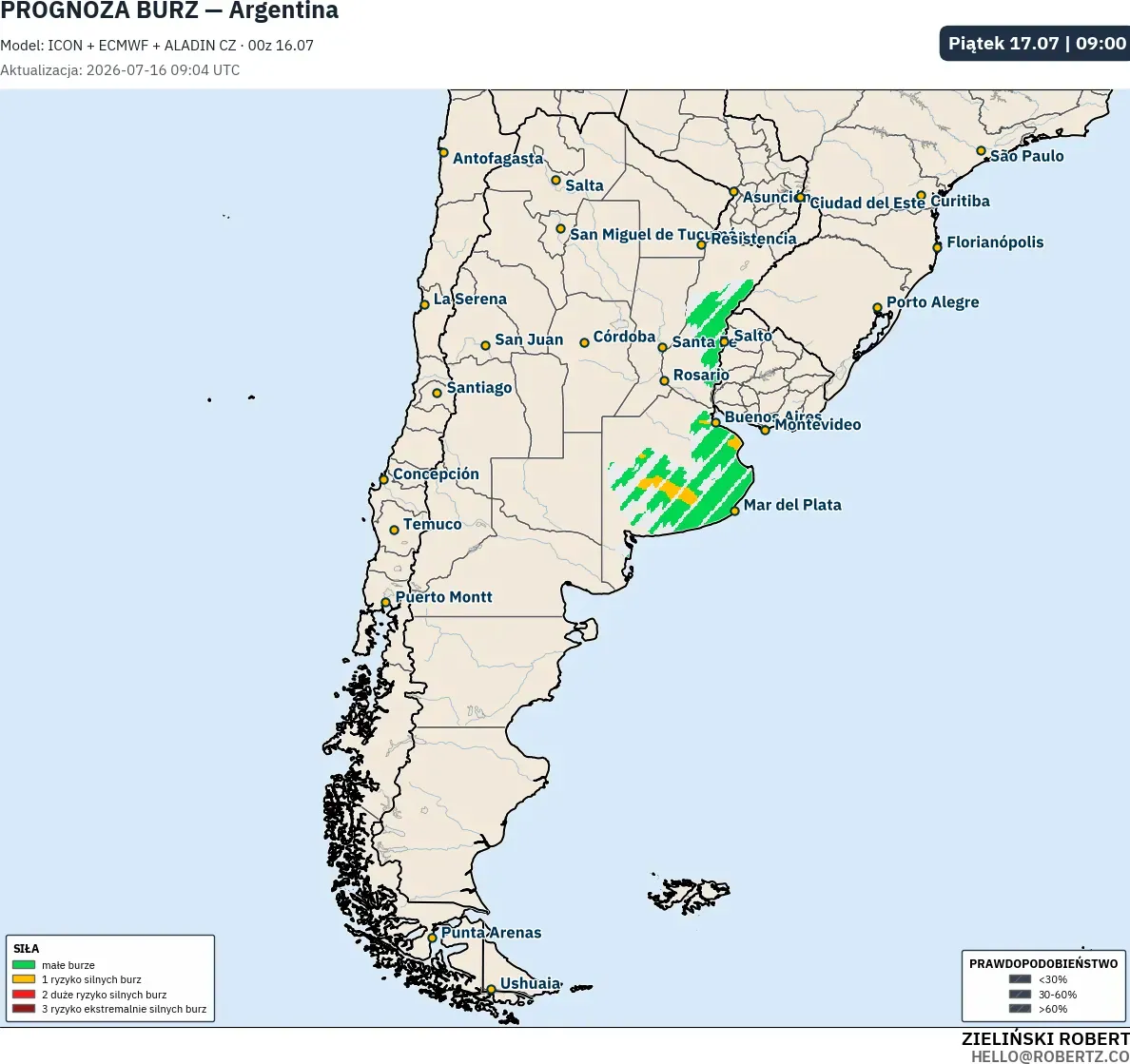 Thunderstorm outlook frame